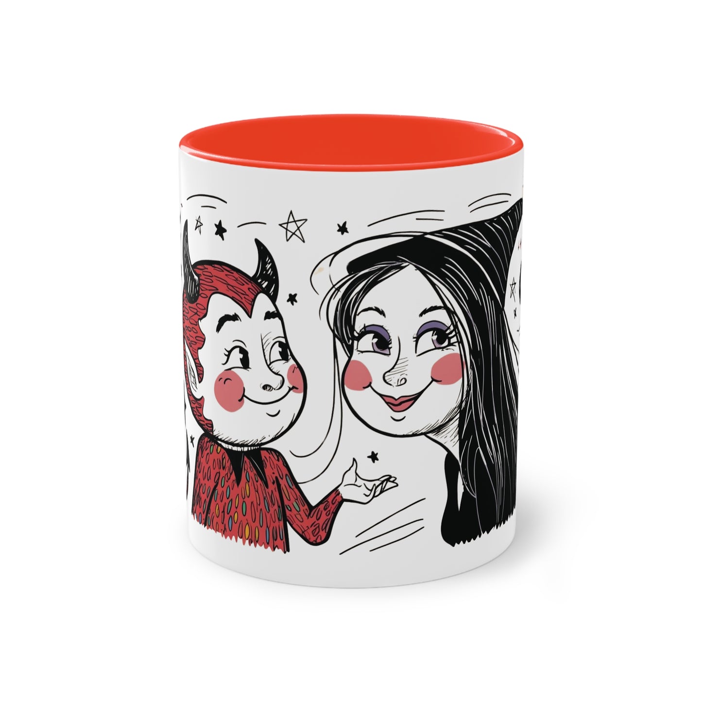 The Devil Loves The Witch Two-Tone Coffee Mug - 11oz Ceramic Cup