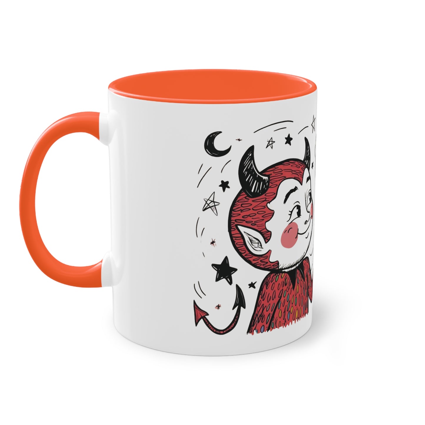 The Devil Loves The Witch Two-Tone Coffee Mug - 11oz Ceramic Cup