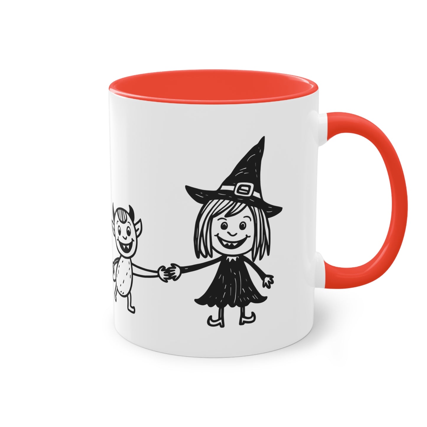 Witch and The Devil Two-Tone Coffee Mug - 11oz Ceramic Cup