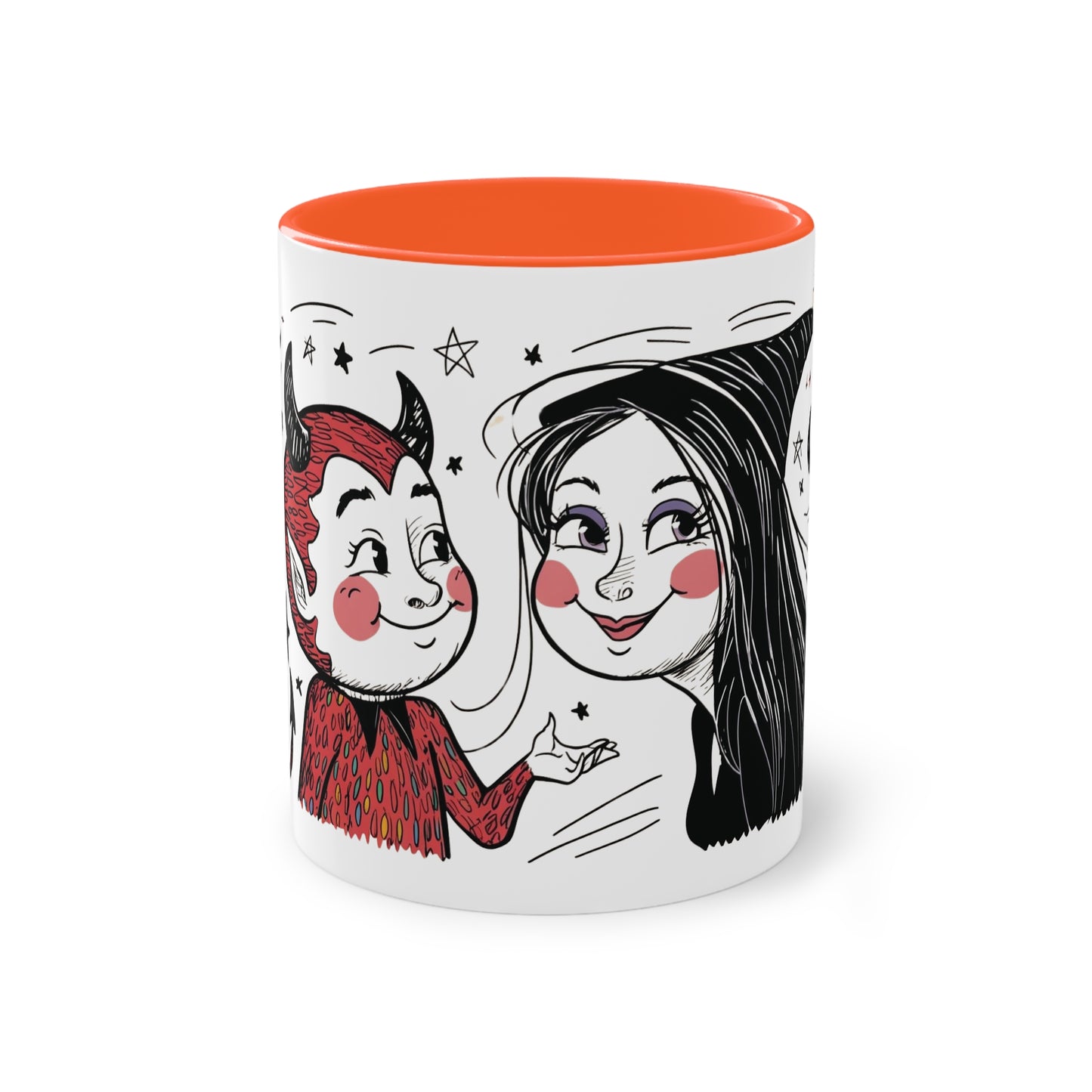 The Devil Loves The Witch Two-Tone Coffee Mug - 11oz Ceramic Cup
