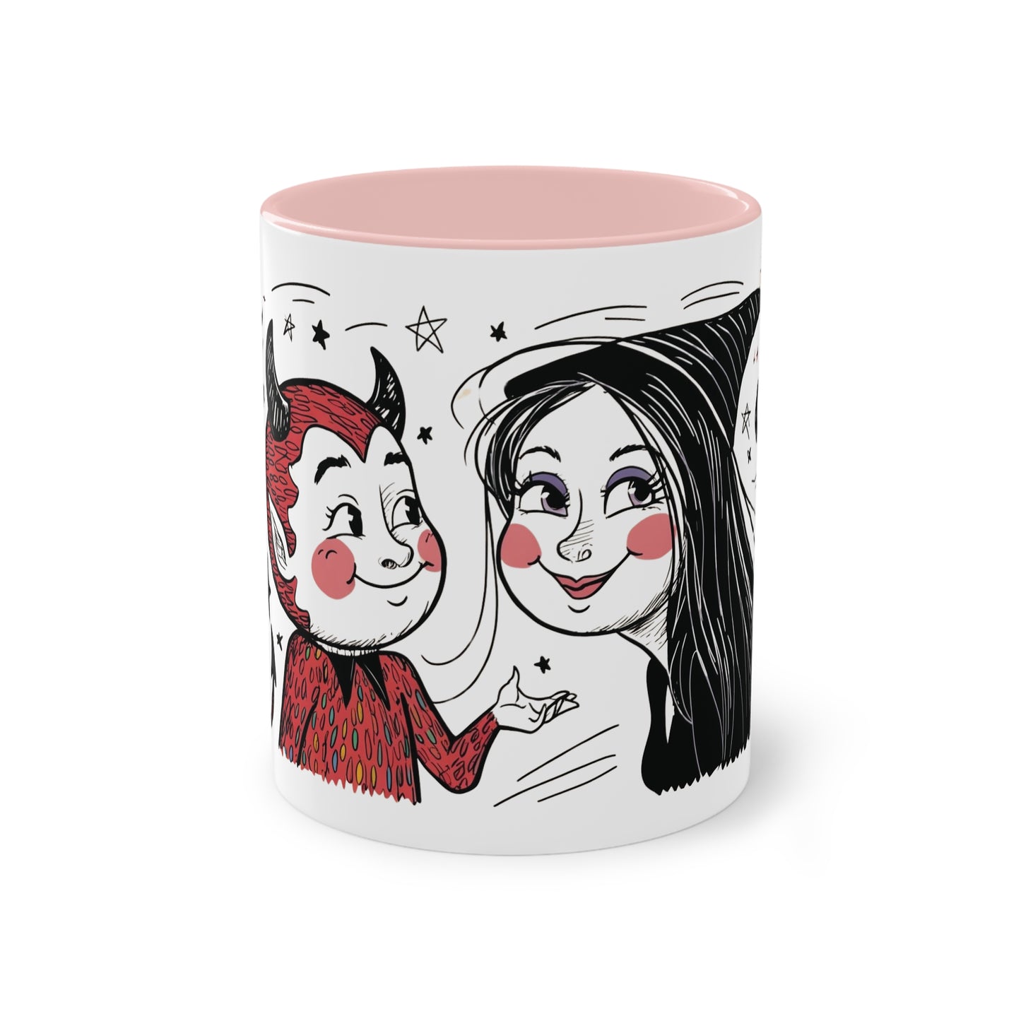 The Devil Loves The Witch Two-Tone Coffee Mug - 11oz Ceramic Cup
