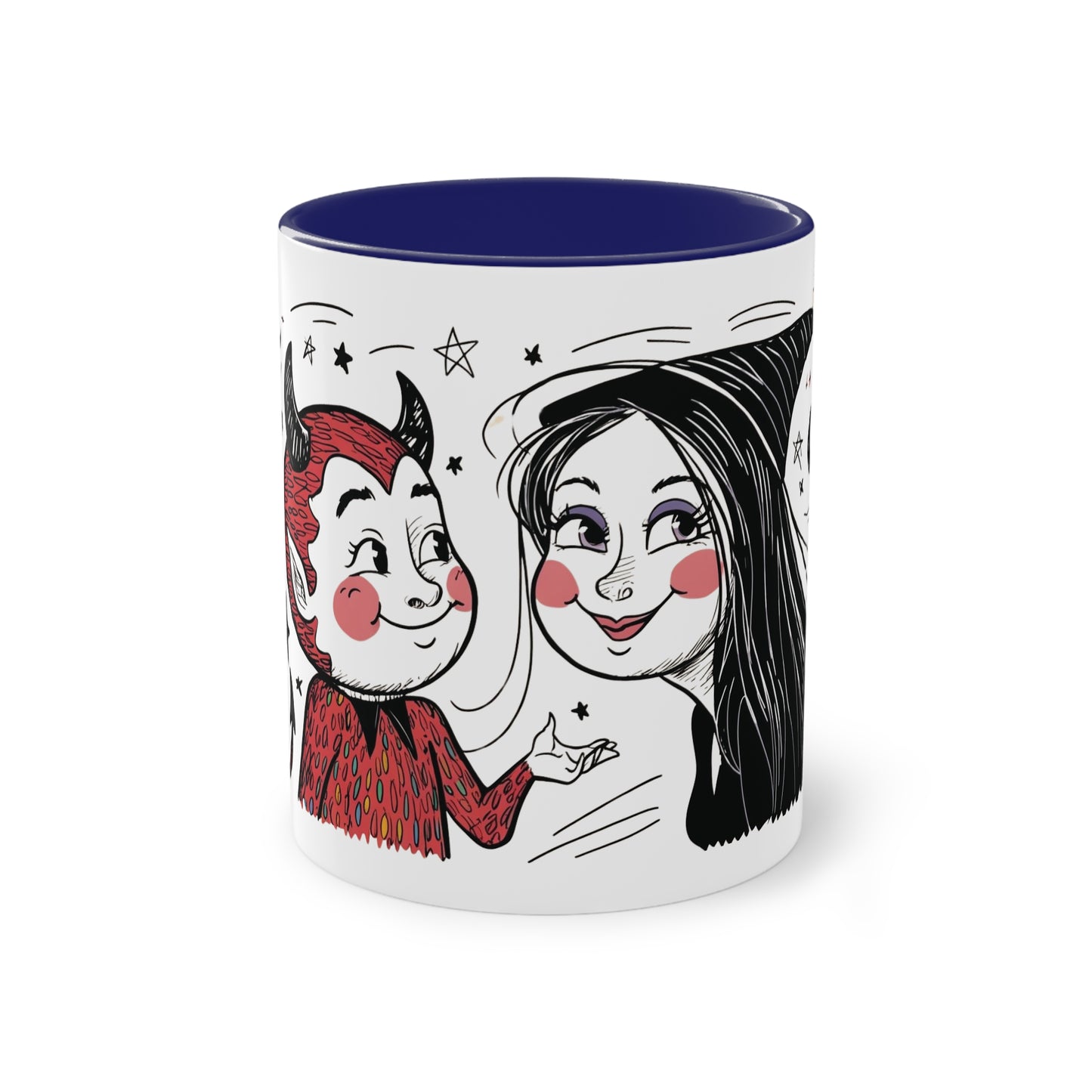 The Devil Loves The Witch Two-Tone Coffee Mug - 11oz Ceramic Cup