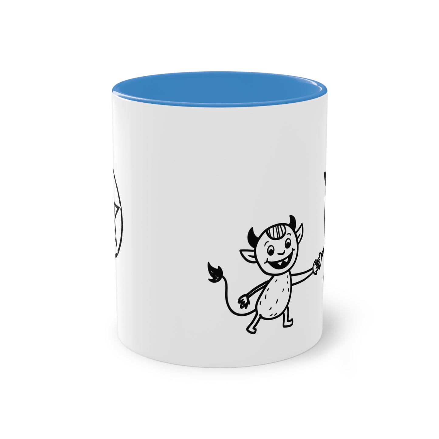Witch and The Devil Two-Tone Coffee Mug - 11oz Ceramic Cup
