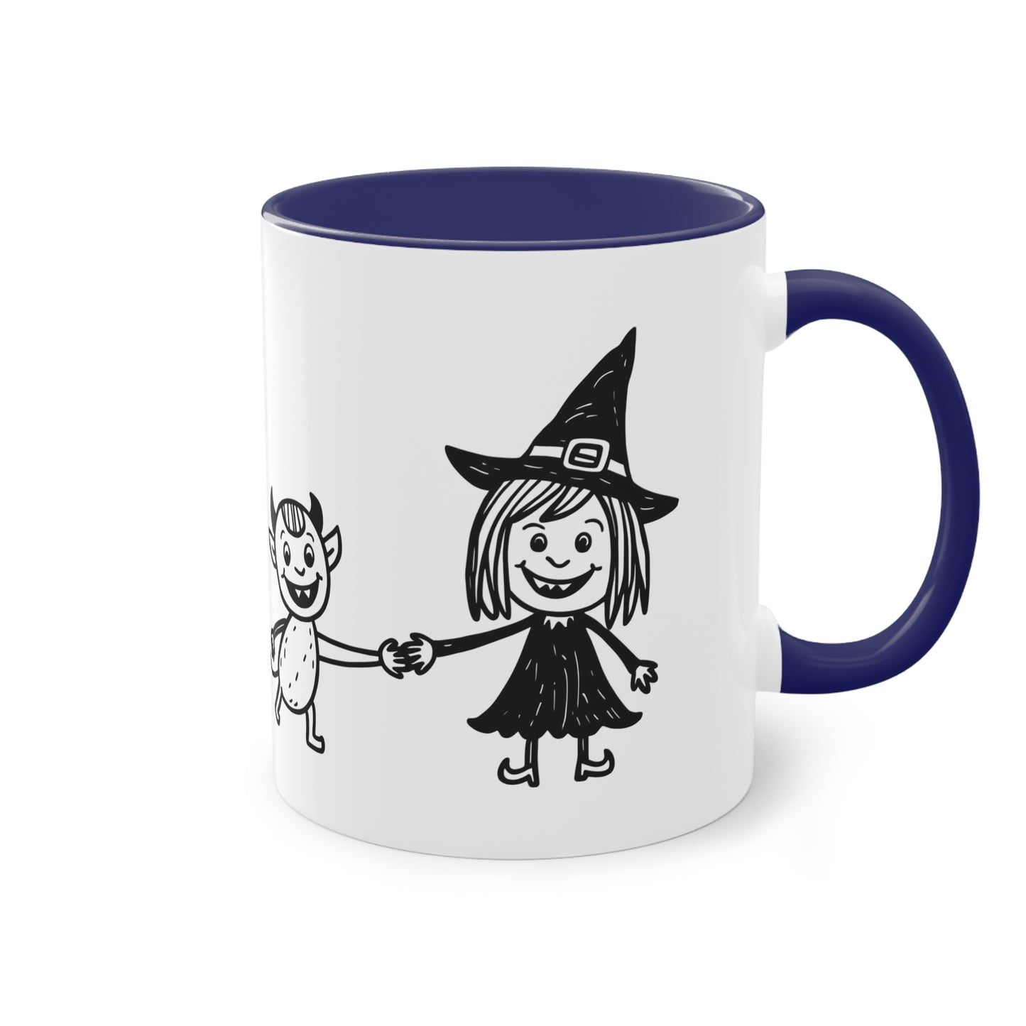 Witch and The Devil Two-Tone Coffee Mug - 11oz Ceramic Cup