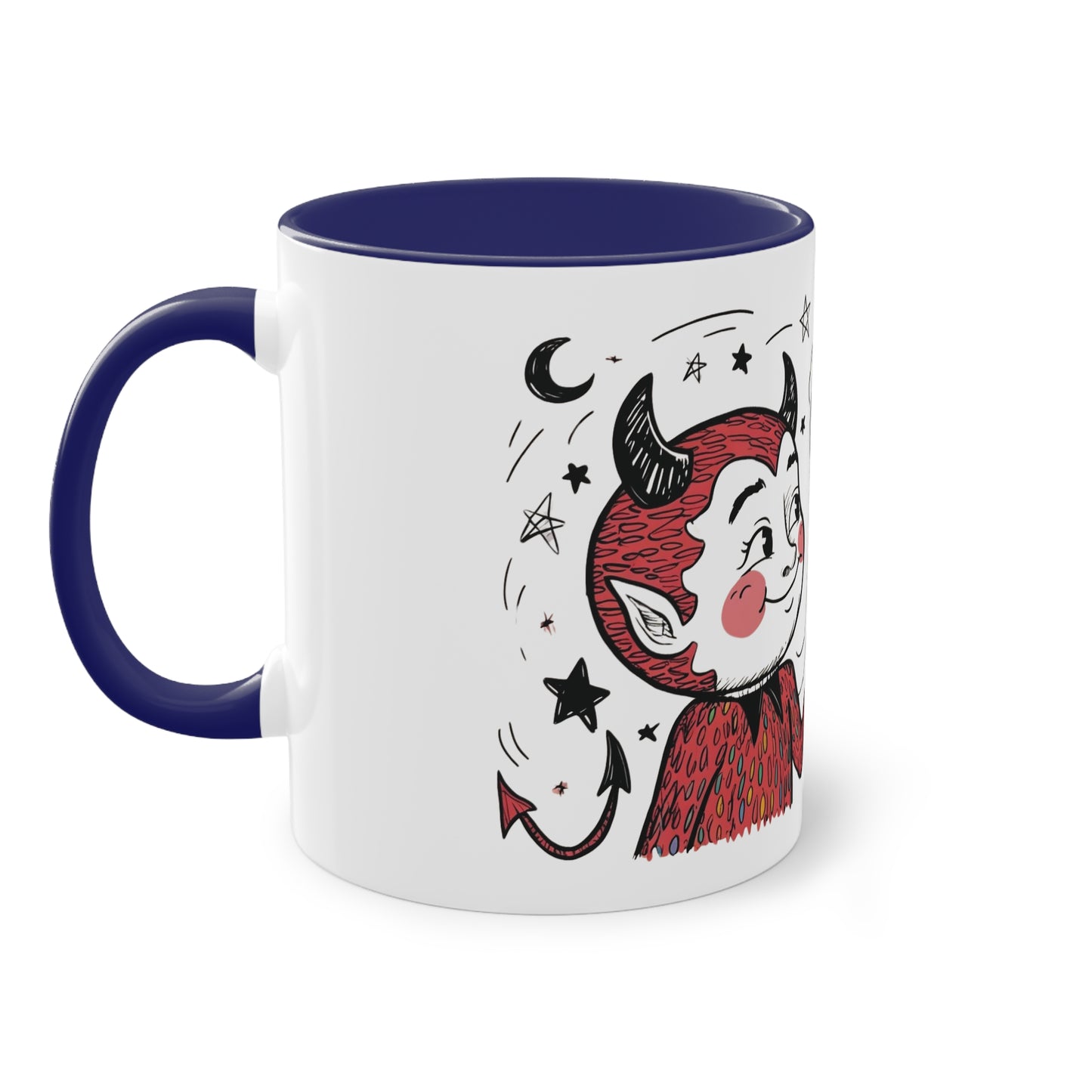 The Devil Loves The Witch Two-Tone Coffee Mug - 11oz Ceramic Cup