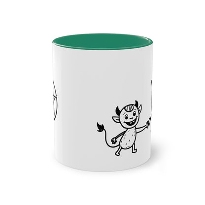 Witch and The Devil Two-Tone Coffee Mug - 11oz Ceramic Cup