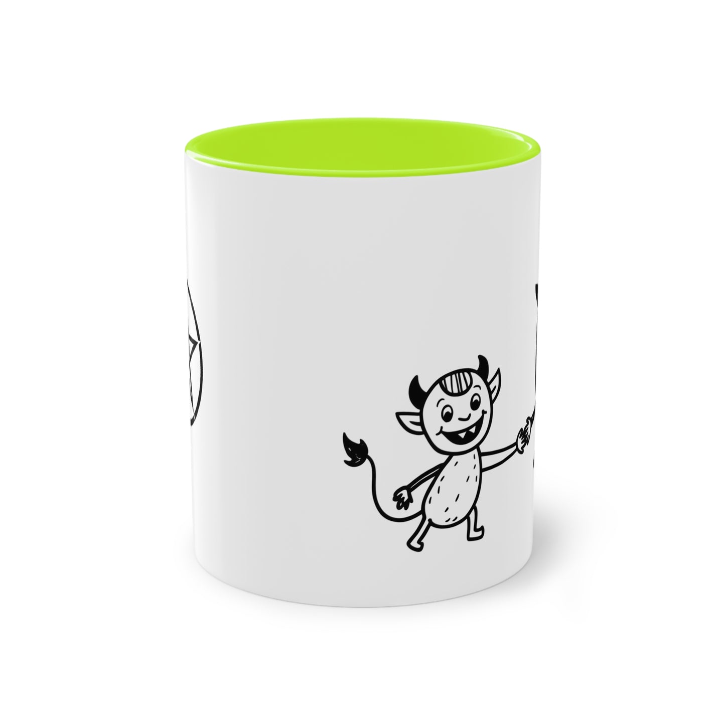 Witch and The Devil Two-Tone Coffee Mug - 11oz Ceramic Cup