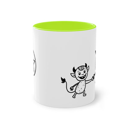 Witch and The Devil Two-Tone Coffee Mug - 11oz Ceramic Cup