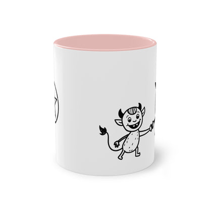 Witch and The Devil Two-Tone Coffee Mug - 11oz Ceramic Cup