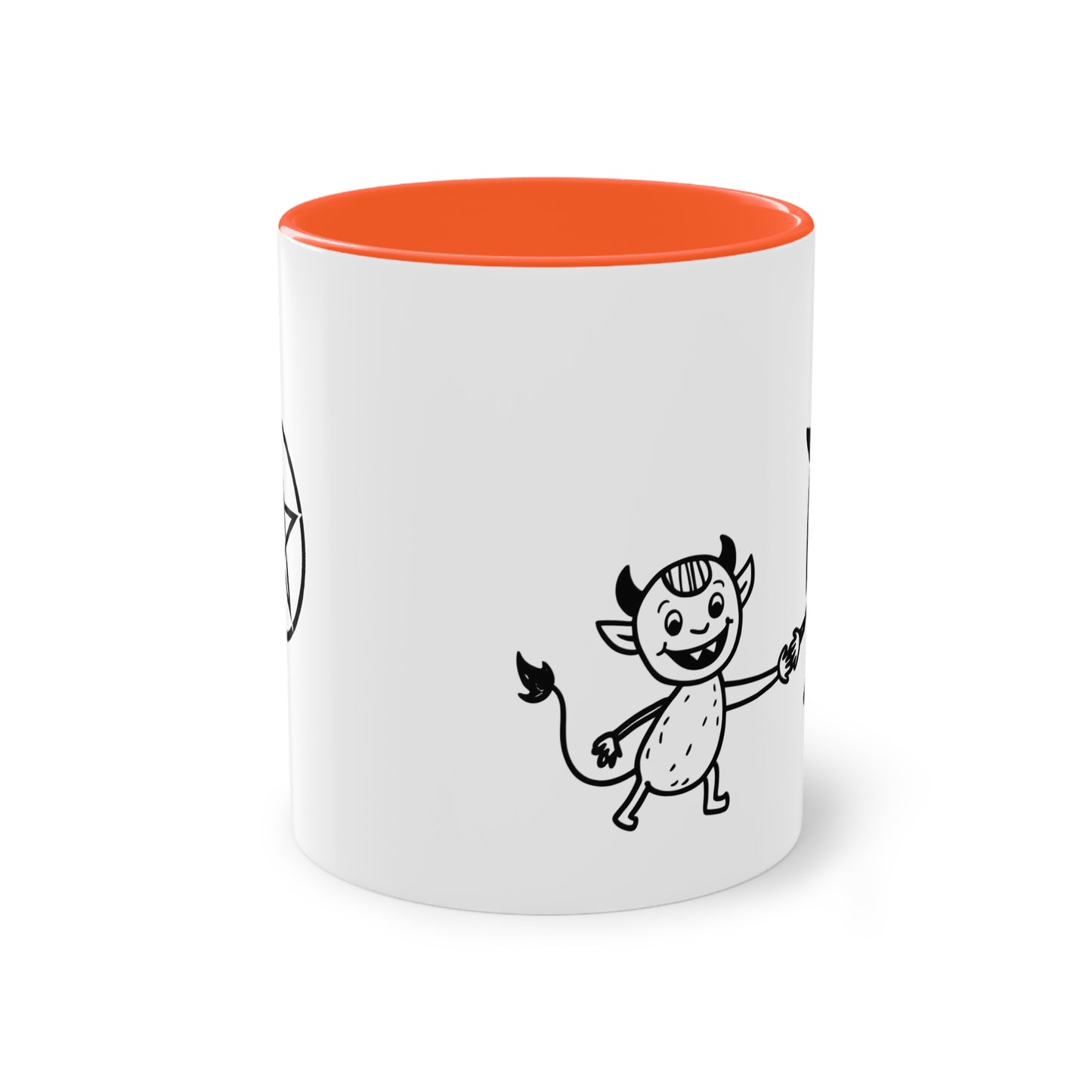 Witch and The Devil Two-Tone Coffee Mug - 11oz Ceramic Cup