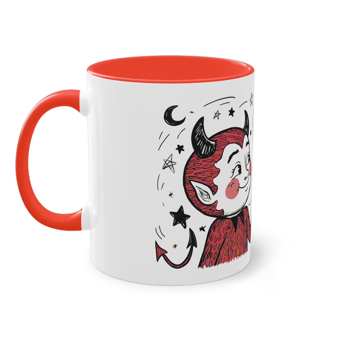 The Devil Loves The Witch Two-Tone Coffee Mug - 11oz Ceramic Cup