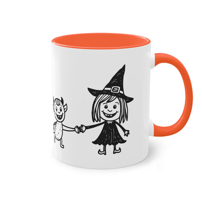 Witch and The Devil Two-Tone Coffee Mug - 11oz Ceramic Cup