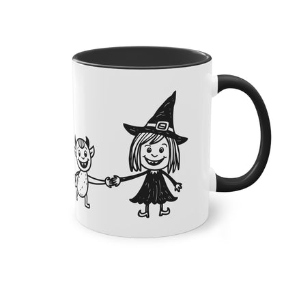 Witch and The Devil Two-Tone Coffee Mug - 11oz Ceramic Cup
