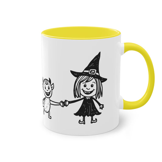 Witch and The Devil Two-Tone Coffee Mug - 11oz Ceramic Cup