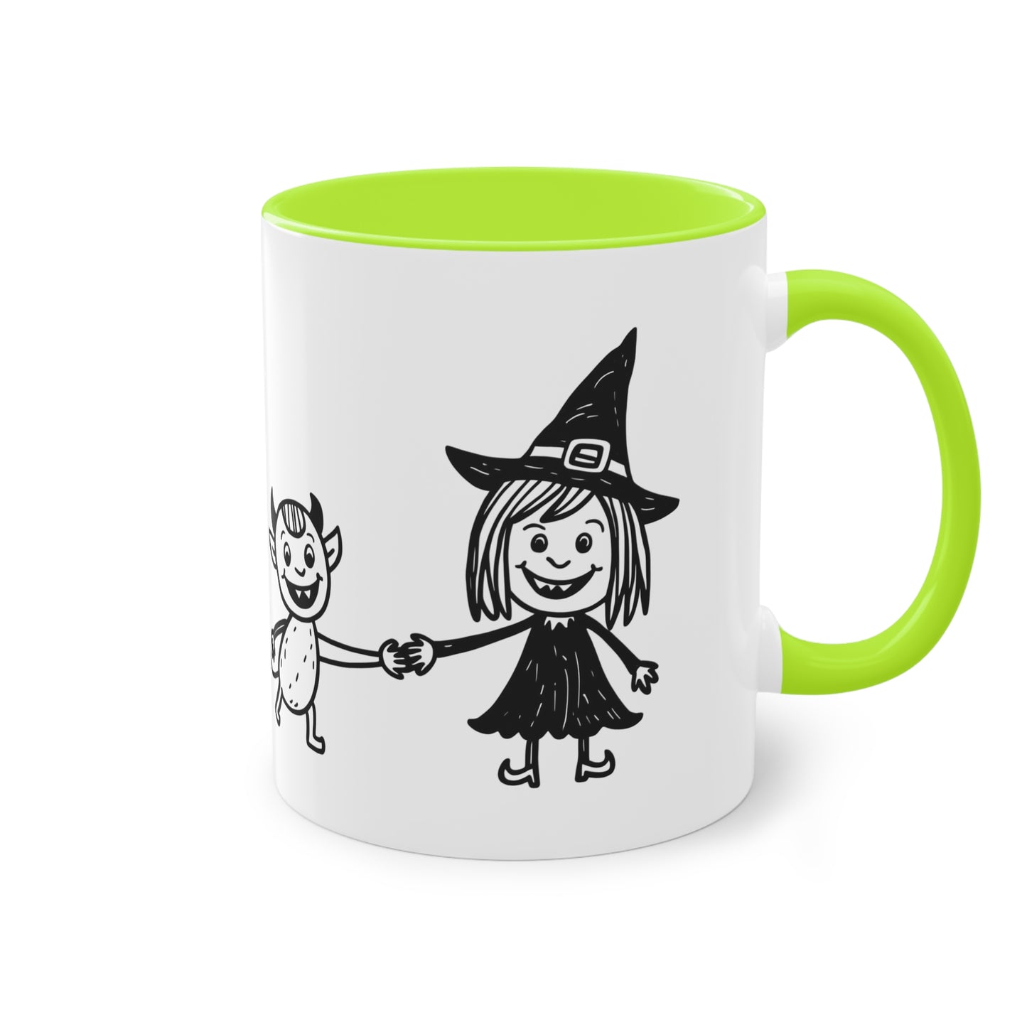 Witch and The Devil Two-Tone Coffee Mug - 11oz Ceramic Cup