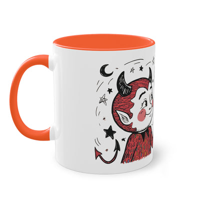 The Devil Loves The Witch Two-Tone Coffee Mug - 11oz Ceramic Cup