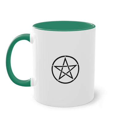 Witch and The Devil Two-Tone Coffee Mug - 11oz Ceramic Cup