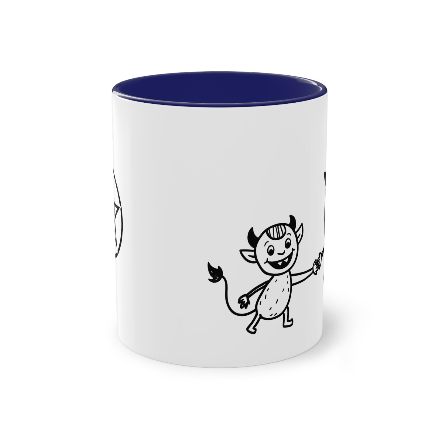 Witch and The Devil Two-Tone Coffee Mug - 11oz Ceramic Cup