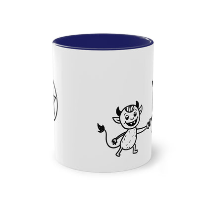 Witch and The Devil Two-Tone Coffee Mug - 11oz Ceramic Cup
