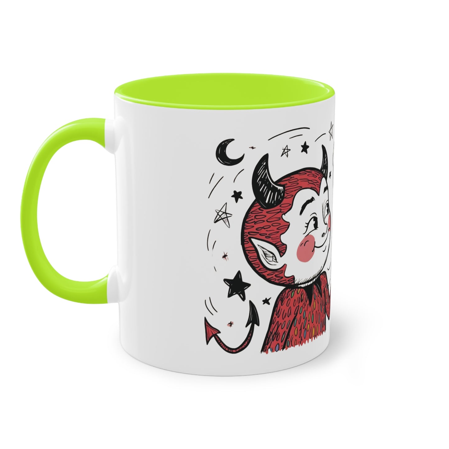 The Devil Loves The Witch Two-Tone Coffee Mug - 11oz Ceramic Cup