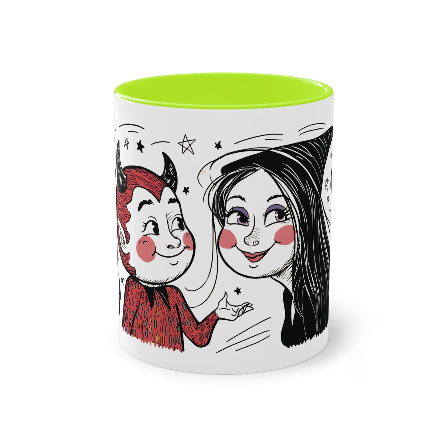 The Devil Loves The Witch Two-Tone Coffee Mug - 11oz Ceramic Cup