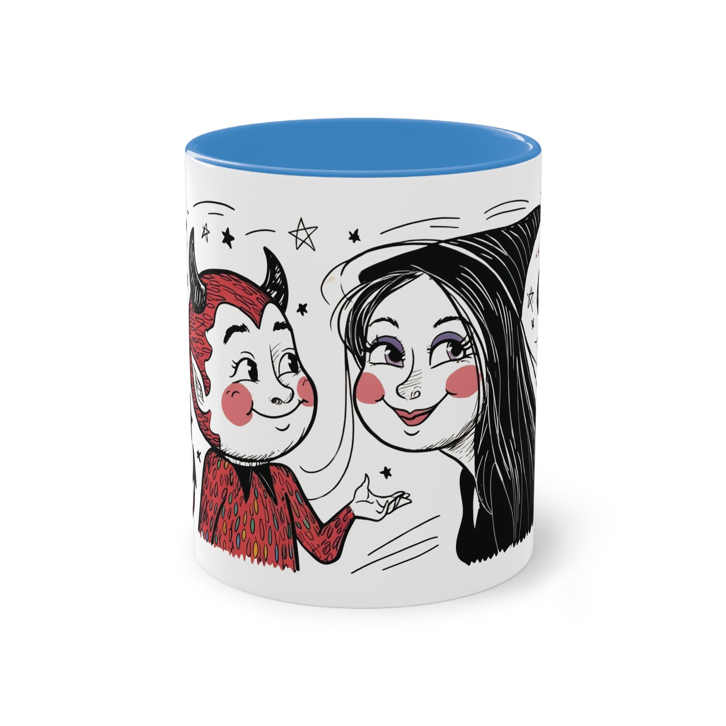 The Devil Loves The Witch Two-Tone Coffee Mug - 11oz Ceramic Cup