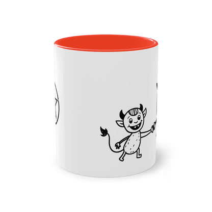 Witch and The Devil Two-Tone Coffee Mug - 11oz Ceramic Cup