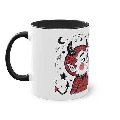 The Devil Loves The Witch Two-Tone Coffee Mug - 11oz Ceramic Cup