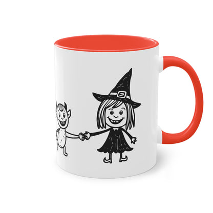 Witch and The Devil Two-Tone Coffee Mug - 11oz Ceramic Cup