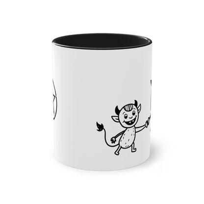 Witch and The Devil Two-Tone Coffee Mug - 11oz Ceramic Cup