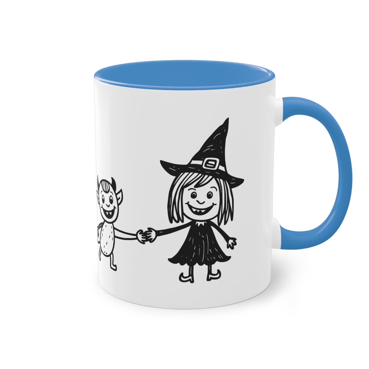 Witch and The Devil Two-Tone Coffee Mug - 11oz Ceramic Cup