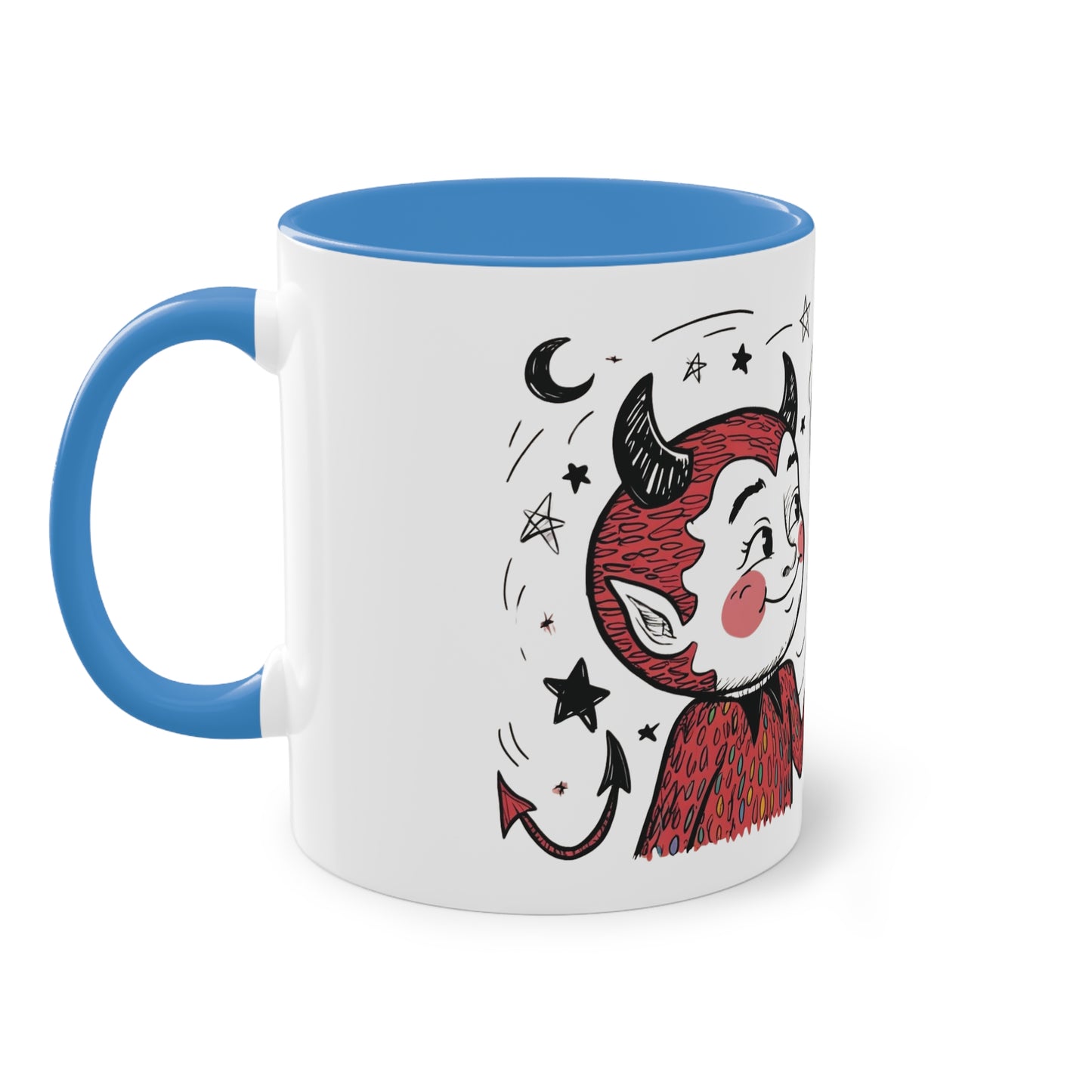 The Devil Loves The Witch Two-Tone Coffee Mug - 11oz Ceramic Cup
