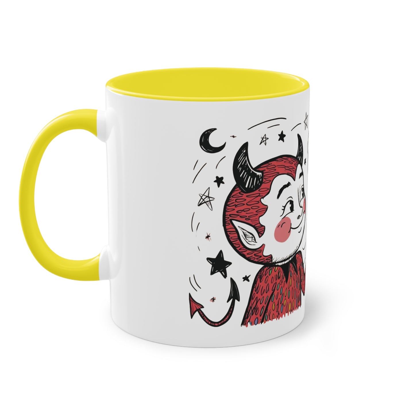 The Devil Loves The Witch Two-Tone Coffee Mug - 11oz Ceramic Cup