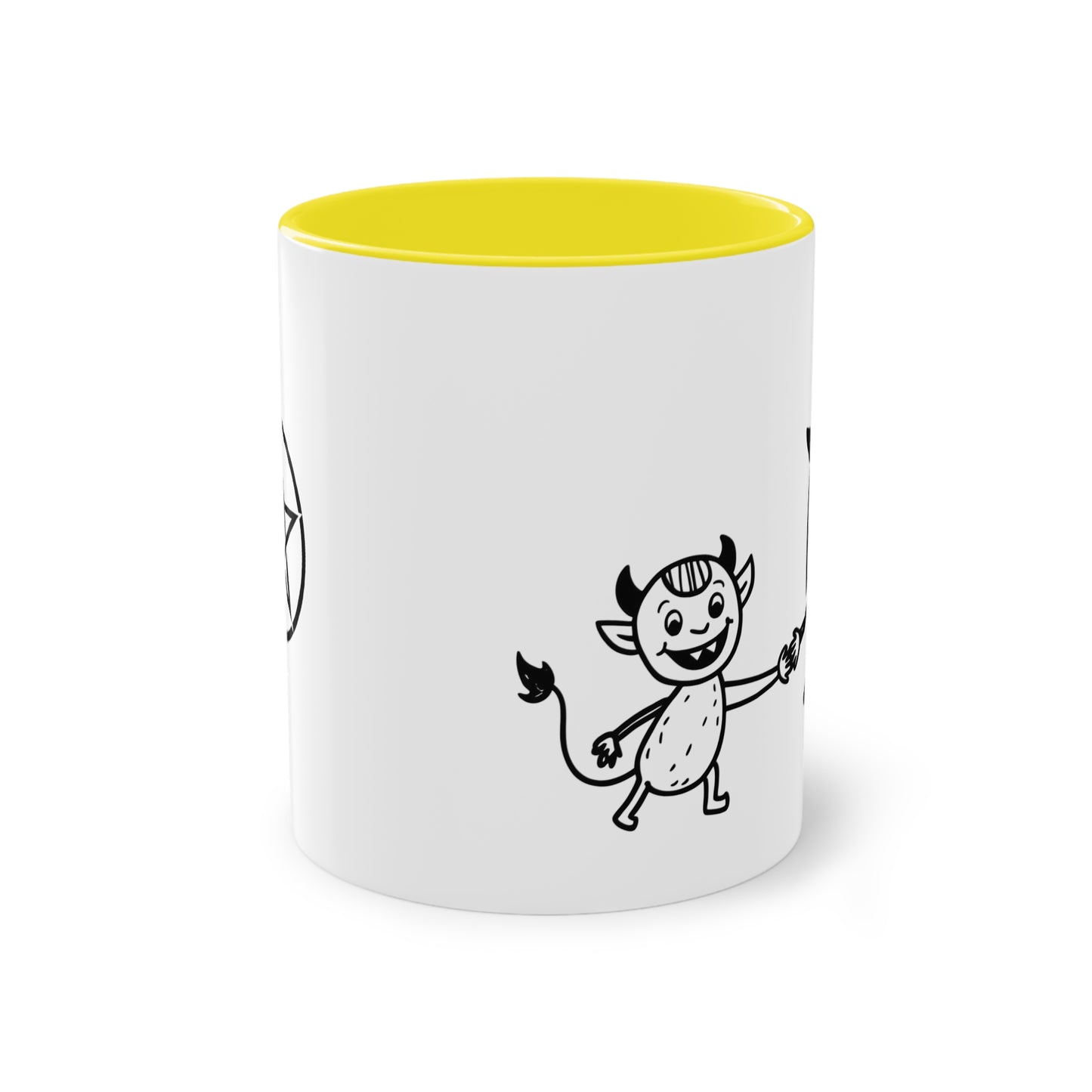 Witch and The Devil Two-Tone Coffee Mug - 11oz Ceramic Cup