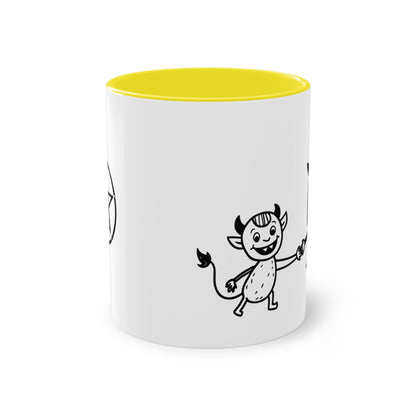 Witch and The Devil Two-Tone Coffee Mug - 11oz Ceramic Cup