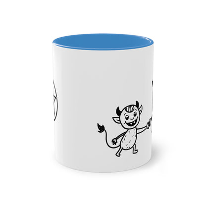 Witch and The Devil Two-Tone Coffee Mug - 11oz Ceramic Cup