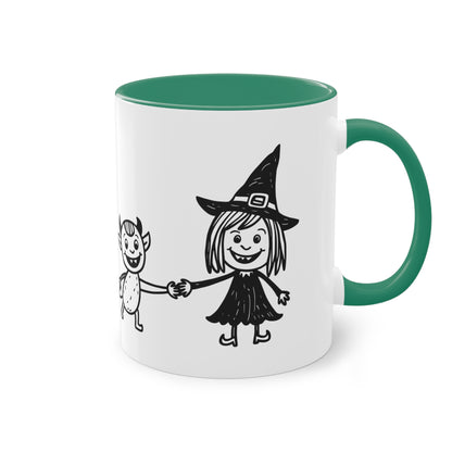 Witch and The Devil Two-Tone Coffee Mug - 11oz Ceramic Cup